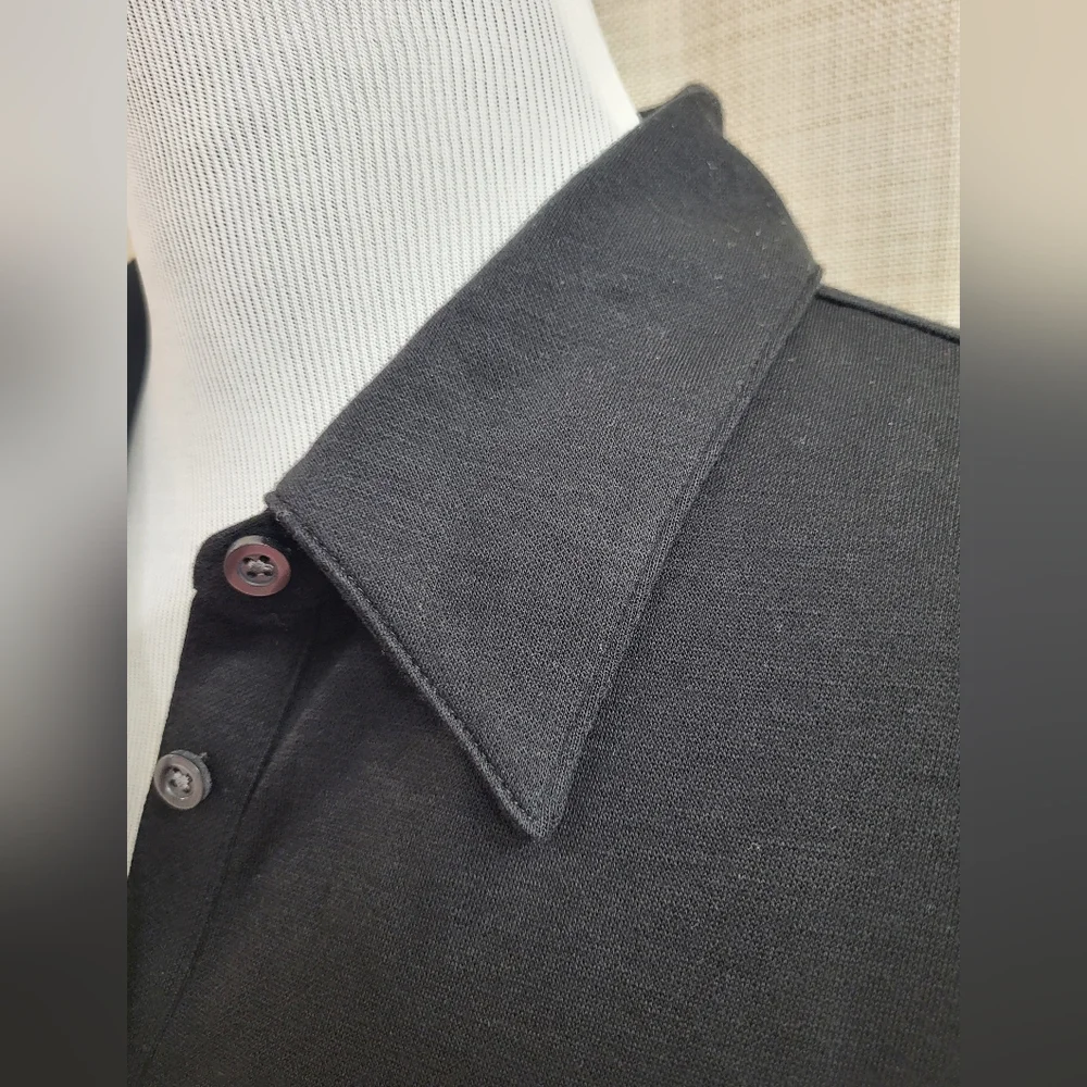 Banana Republic Women's Black Button Down Short Sleeve Shirt Size Large NWT - Picture 7 of 12